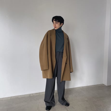 【nokcha original】HAND MADE tailored middle coat/beige_no0306