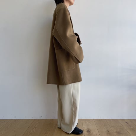 【nokcha original】HAND MADE tailored middle coat/beige_no0306