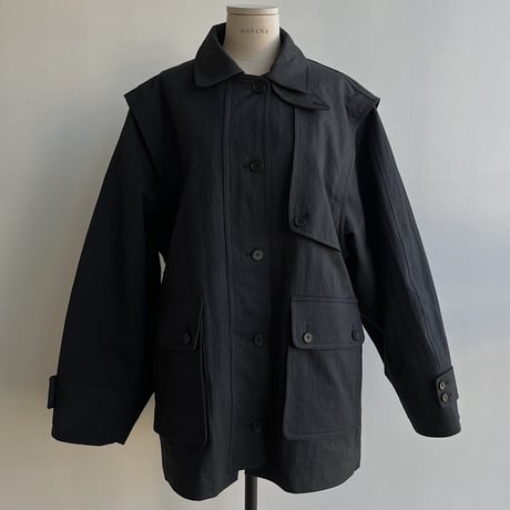 【nokcha original】2way mannish jacket/deep navy_no0278