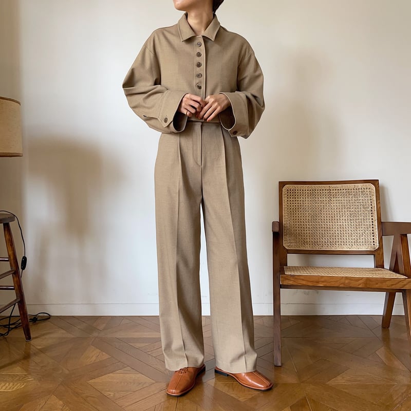 nokcha original】half minimal jacket/beige_no01 nokcha original】half minimal jacket/beige_no01