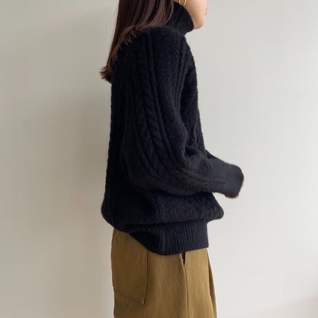 《予約販売》cable simply knit/3colors_nt1551