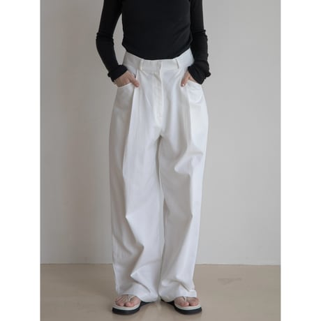 《予約販売》summer tuck twill pants/2colors_np0999
