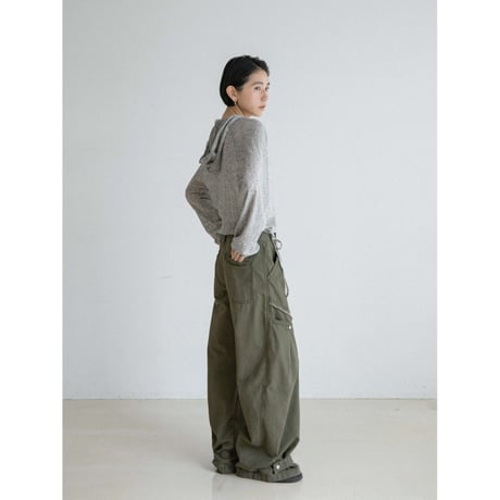 《予約販売》melange knit hoodie cardigan_no0527