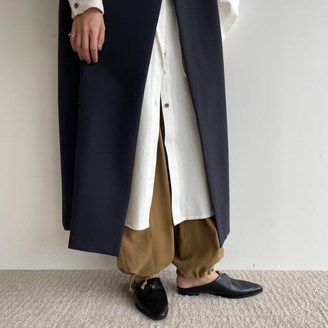 【nokcha original】accent jacquard long shirt/ivory_nb0080