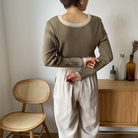 《予約販売》bi-color lib knit/2colors_nt0819