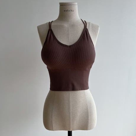 《予約販売》back point bra top/2colors_na0406