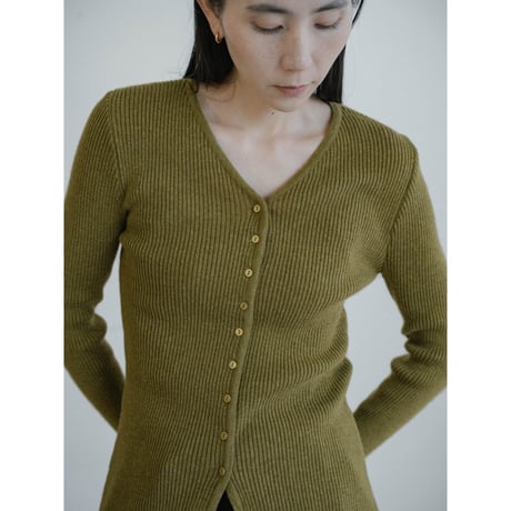 《予約販売》v neck lady lib knit cardigan/2colors_nt2471