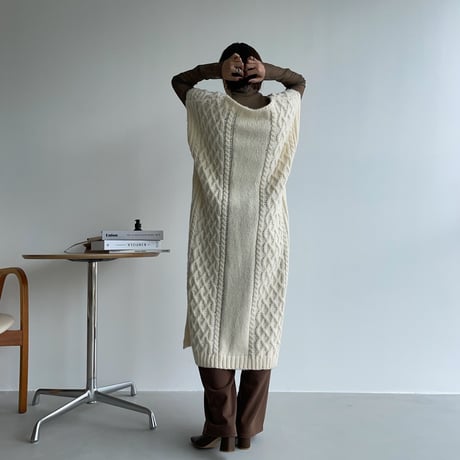 《予約販売》long knit vest/2colors_nt1090
