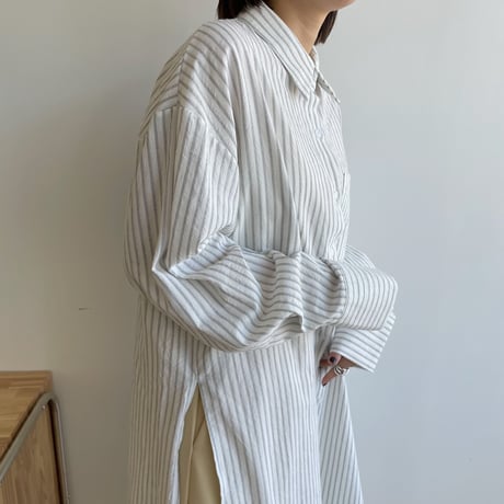 《予約販売》2way slit long shirt/2colors_nt1273