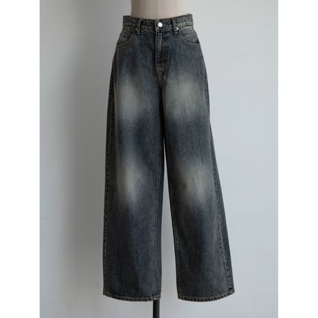《予約販売》accent vintage like oval jeans_nj0117
