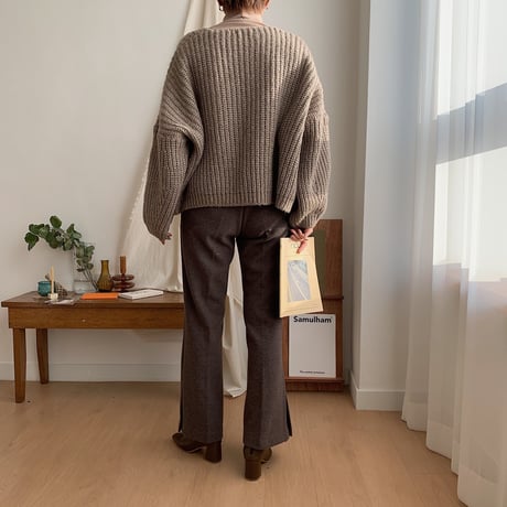 ✳︎予約販売✳︎stretch slit slacks pants/2colors_np0118