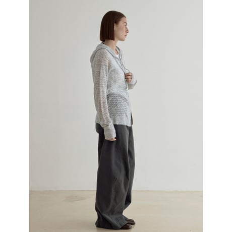 《予約販売》low gauge zip up knit hoodie/2colors_nt2545