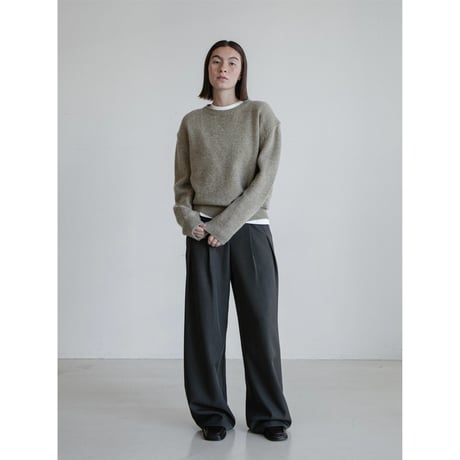 《予約販売》front accent tuck wide pants/2colors_np1203