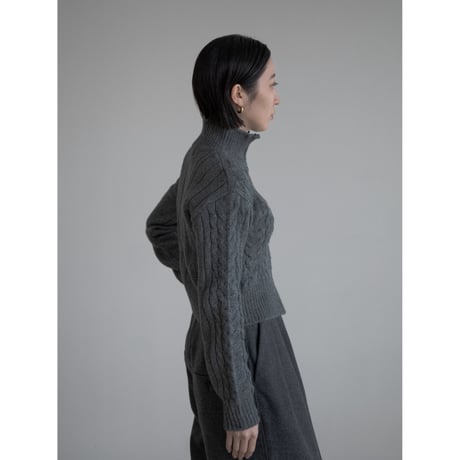 《予約販売》cable zip knit cardigan/2colors_no0394