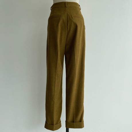 【nokcha original】roll up tapered pants/olive_np0460
