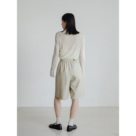 《予約販売》belt set leather like bermuda pants/3colors_np1157