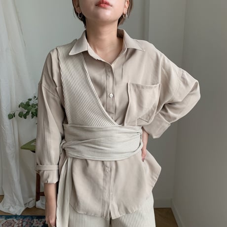 【NOKCHA original】bustier setup /beige_nt0080