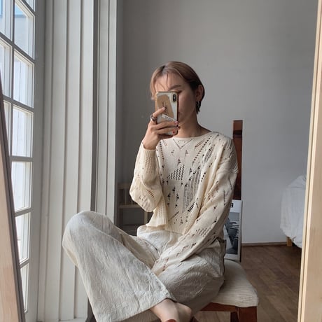 《予約販売》pattern minimal knit/2colors_nt0540