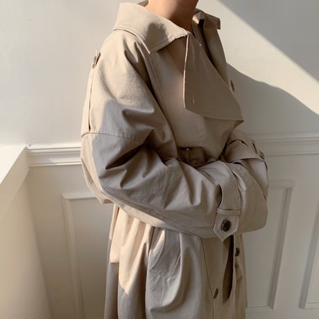 【NOKCHA  original】over trench coat /light beige_no0006
