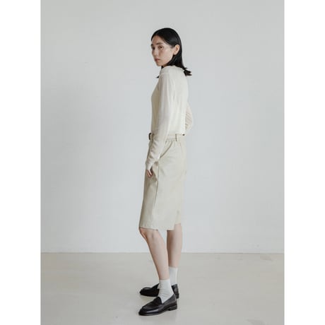 《予約販売》belt set leather like bermuda pants/3colors_np1157
