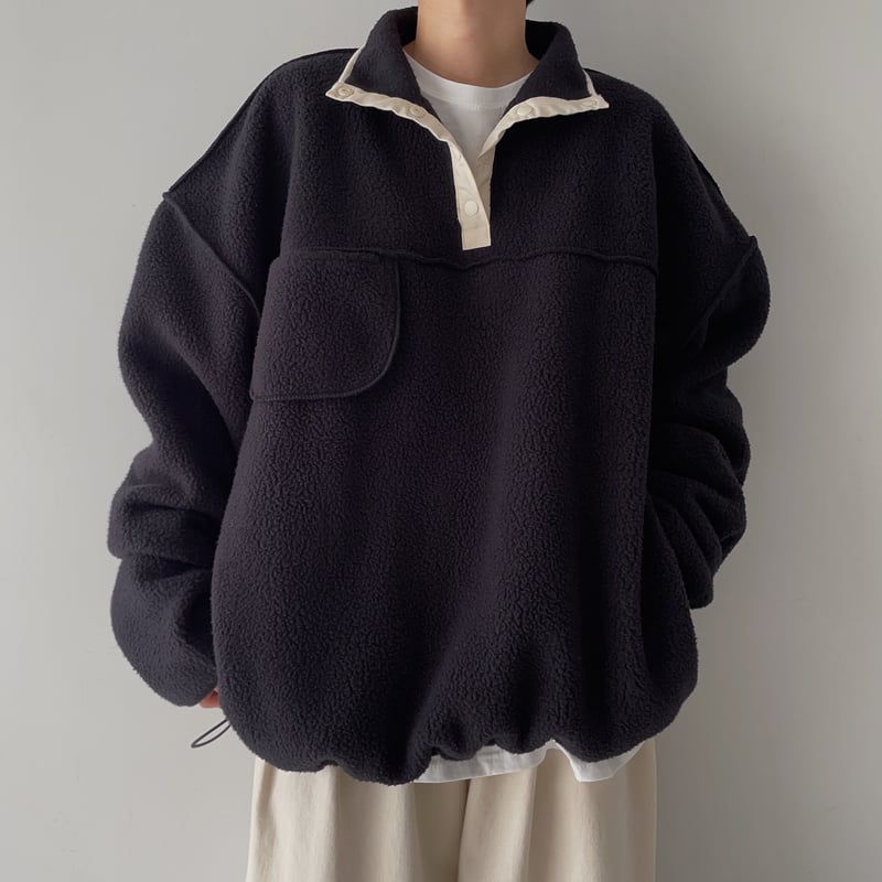 nokcha original】mannish over fleece/2colors(un