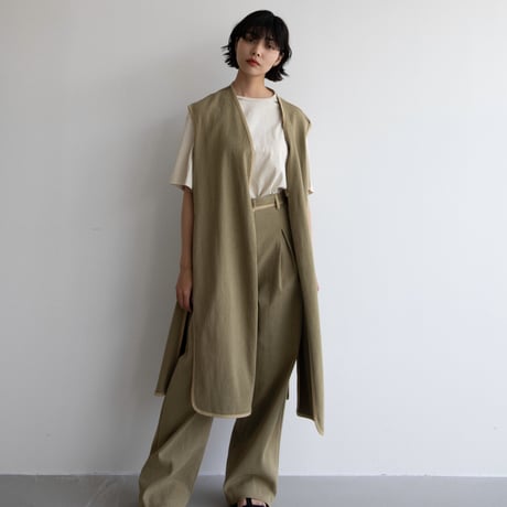 【nokcha original】piping pants/khaki_np0593