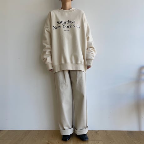 《予約販売》twill tuck wide pants/2colors_np0732