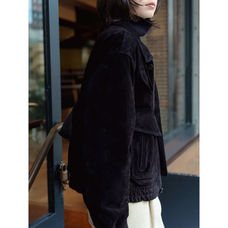 【 RESTOCK 】- AUTHENTIC series - quilting liner real suède jacket/black_an0050