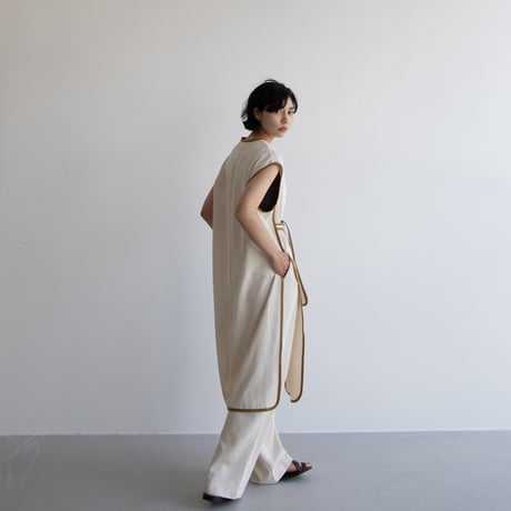 【nokcha original】piping pants/ivory_np0594