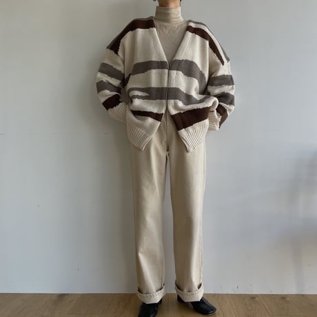 【nokcha original】ennui knit cardigan/ivory_nt1501