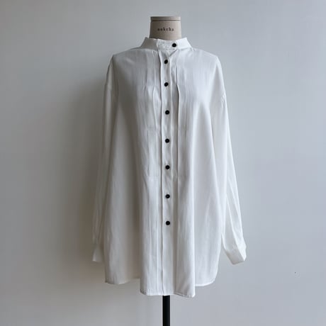 【nokcha original】accent tuck blouse/white_nb0203