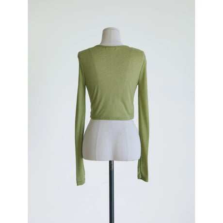 《予約販売》croped sheer lib cardigan/3colors_nt2582