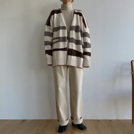 【nokcha original】ennui knit cardigan/ivory_nt1501