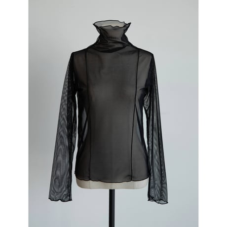 《予約販売》accent hem sheer tops/3colors_nt2243