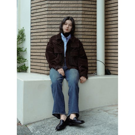 【 RESTOCK 】- AUTHENTIC series - quilting liner real suède jacket/vintage brown_an0049