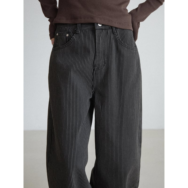 予約販売》stripe cocoon jeans_nj0157 | NOKCHA