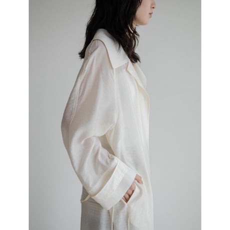 《予約販売》sheer rich shirt coat/2colors_no0451