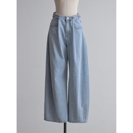 《予約販売》waist mark stripe jeans_nj0176