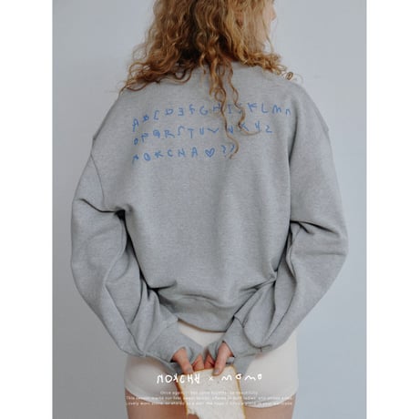 【NOKCHA × MOMO】alphabet sweat pullover/2colors_nt2488