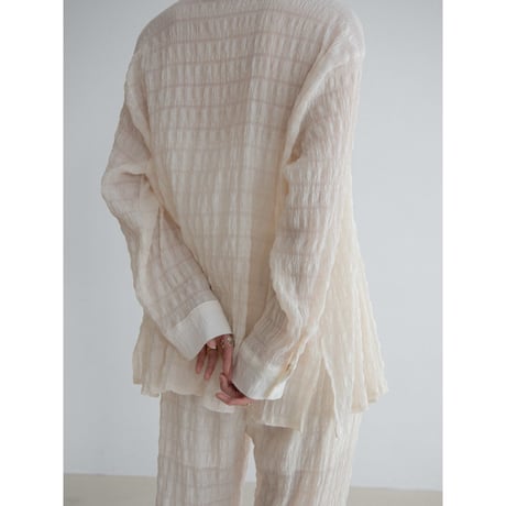 《予約販売》material sheer shirt/2colors_nb0299