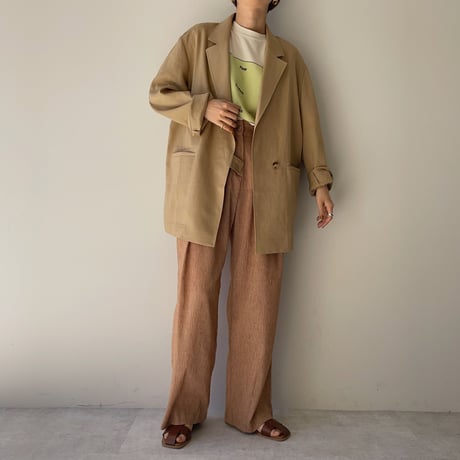【nokcha original】linen tailored jacket/beige_no0158