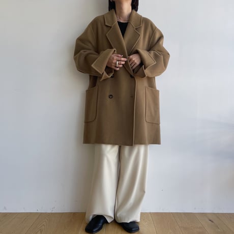 【nokcha original】HAND MADE tailored middle coat/beige_no0306