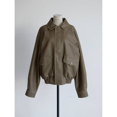 《予約販売》mood leather like jacket/2colors_no0508