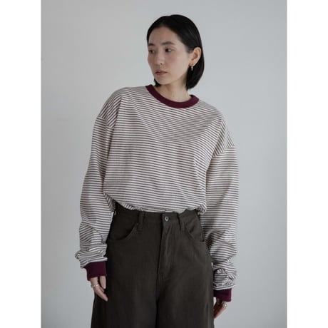 《予約販売》border accent over tee/2colors(unisex)_nt2229