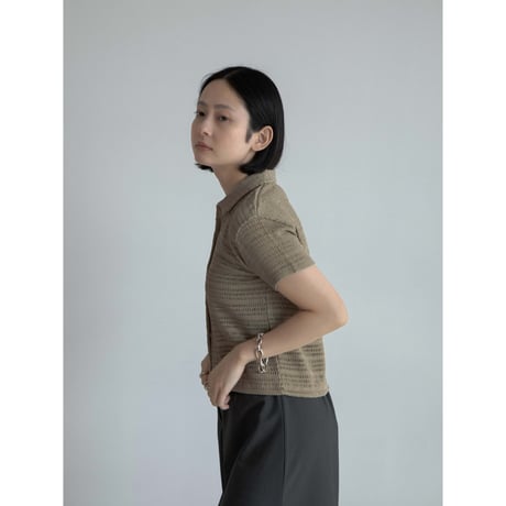 《予約販売》jacquard mesh shirt/2colors_nb0257