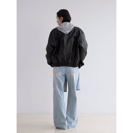 《予約販売》rich fake leather jacket/2colors_no0519