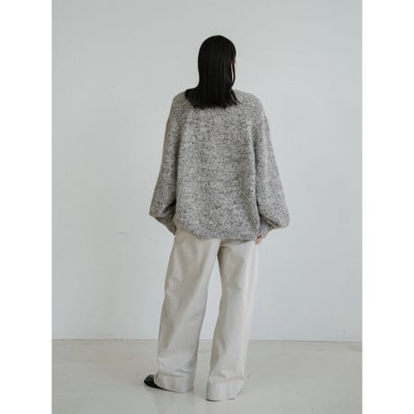 《予約販売》melange button over knit/2colors_nt2453