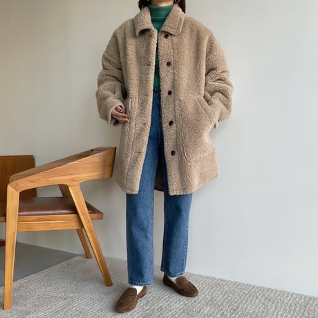 【nokcha original】boa mouton jacket/beige_no0186