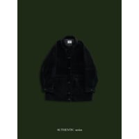 - AUTHENTIC series - real suède rich jacket/black_an0015