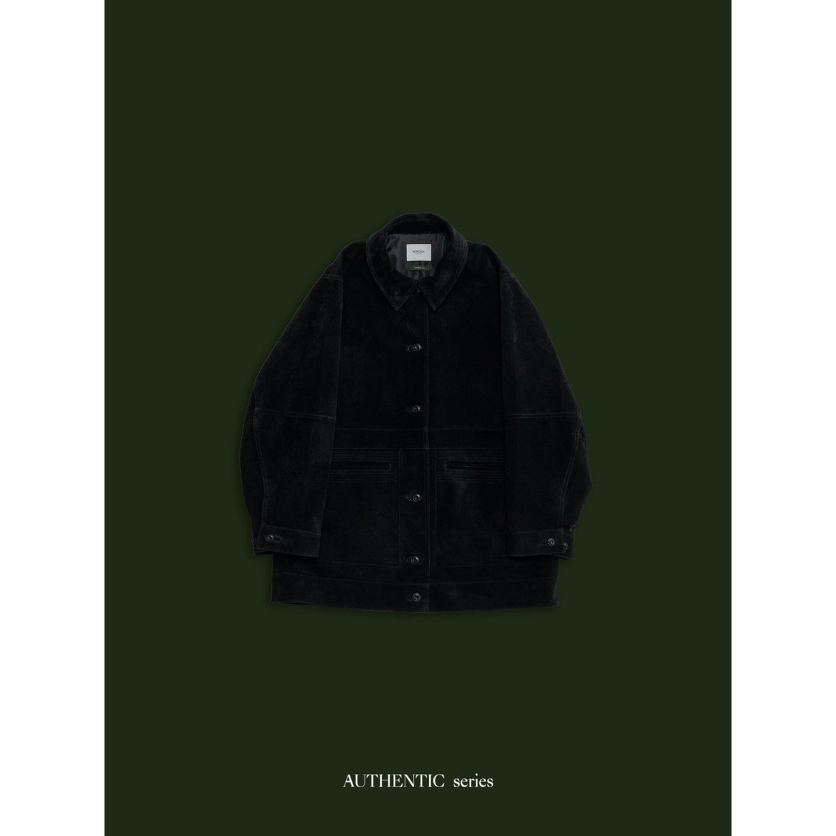 AUTHENTIC series - real suède rich jacket/bla